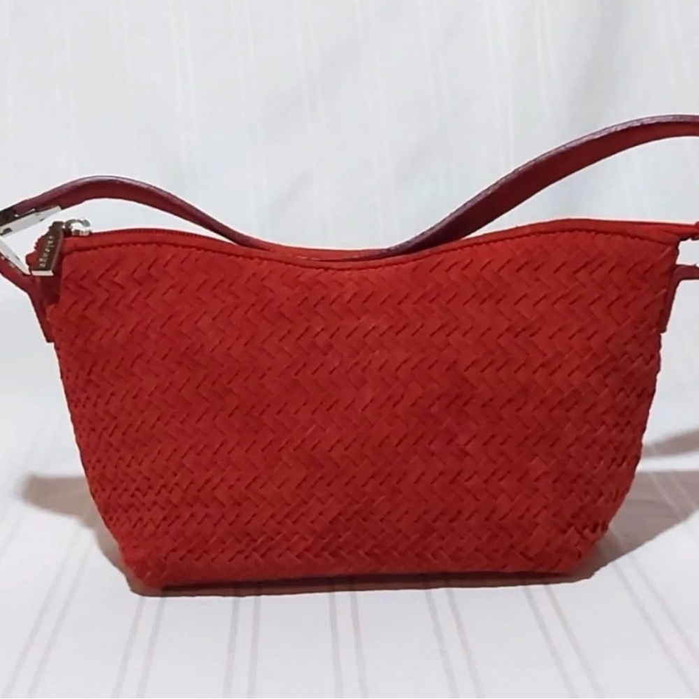 CALONGE suede leather woven Shoulder Bag